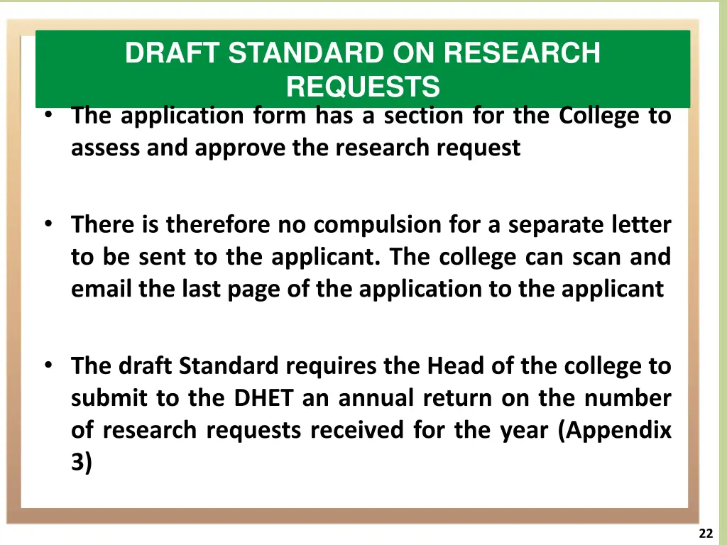 draft standard on research requests 1