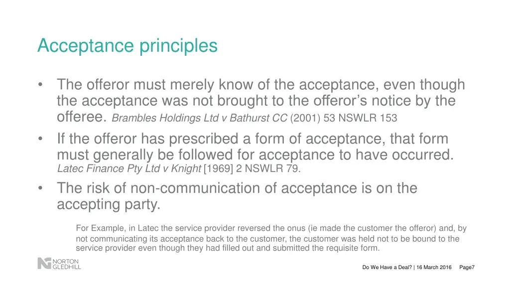 acceptance principles