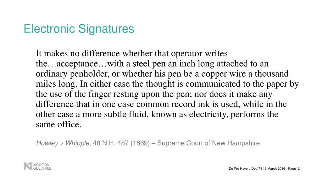 electronic signatures