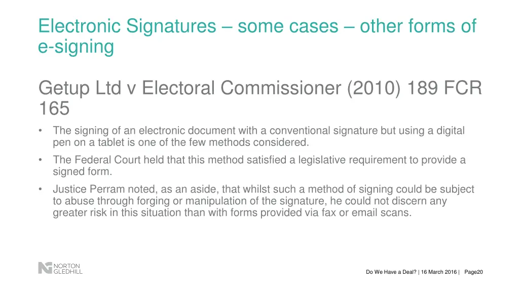 electronic signatures some cases other forms