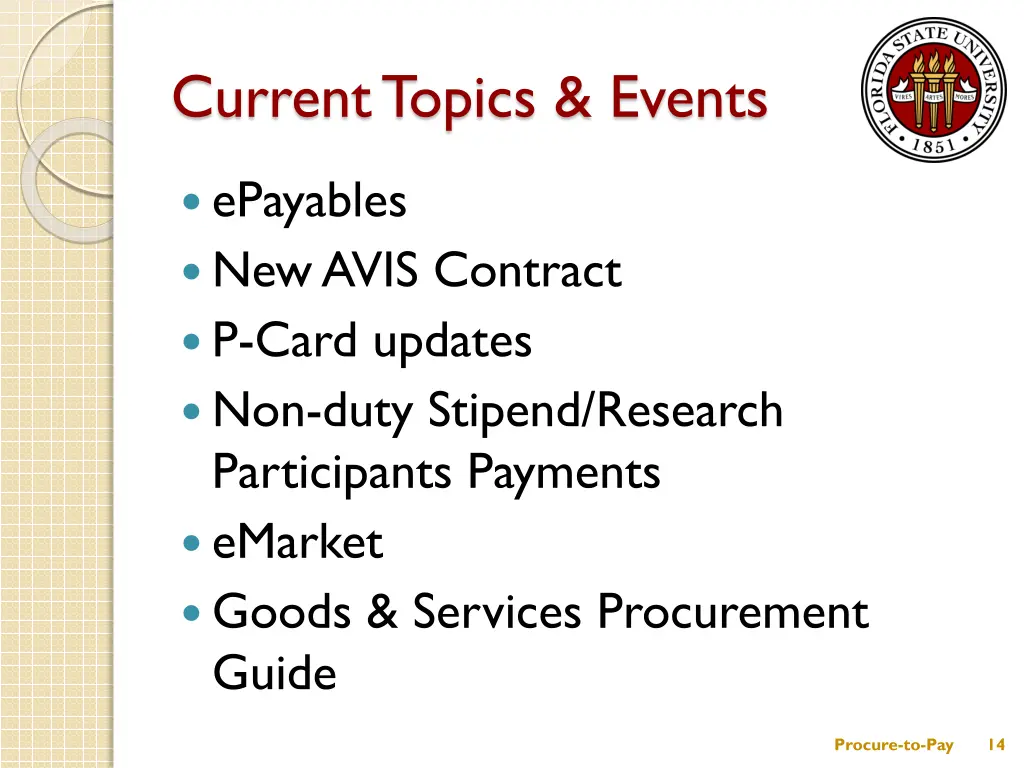 current topics events