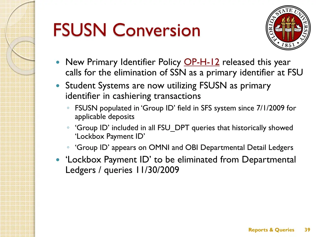 fsusn conversion