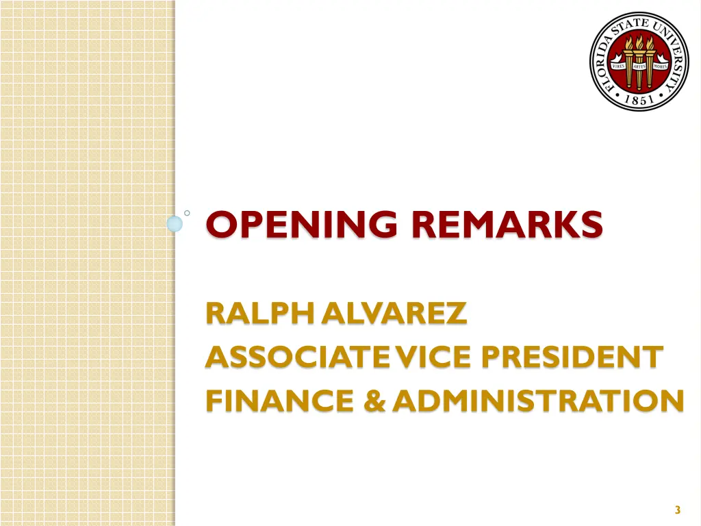 opening remarks