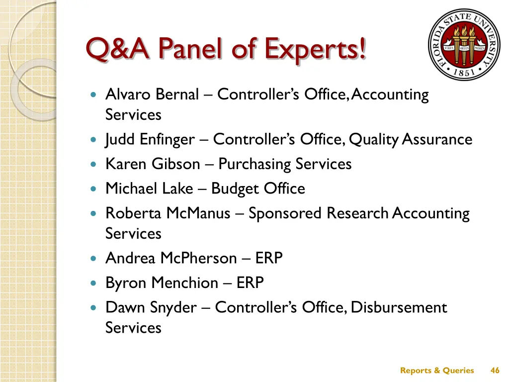 q a panel of experts 2