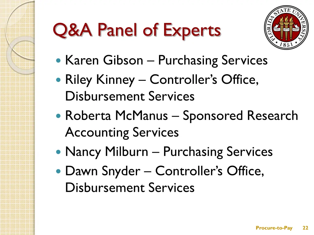 q a panel of experts