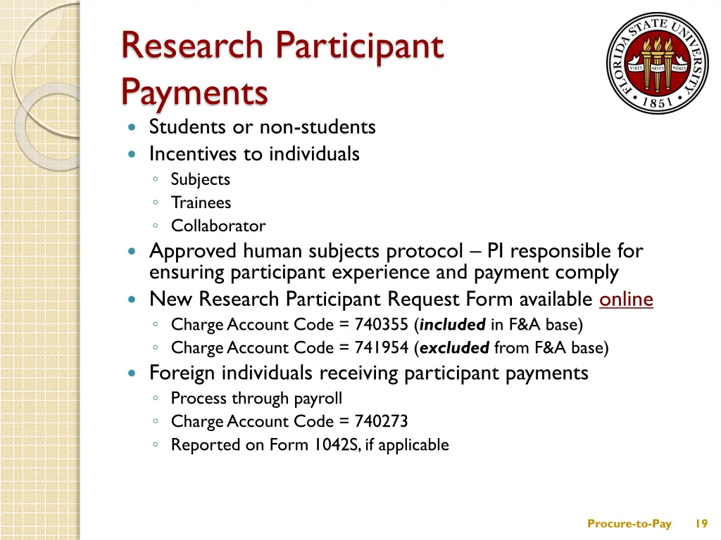 research participant payments students