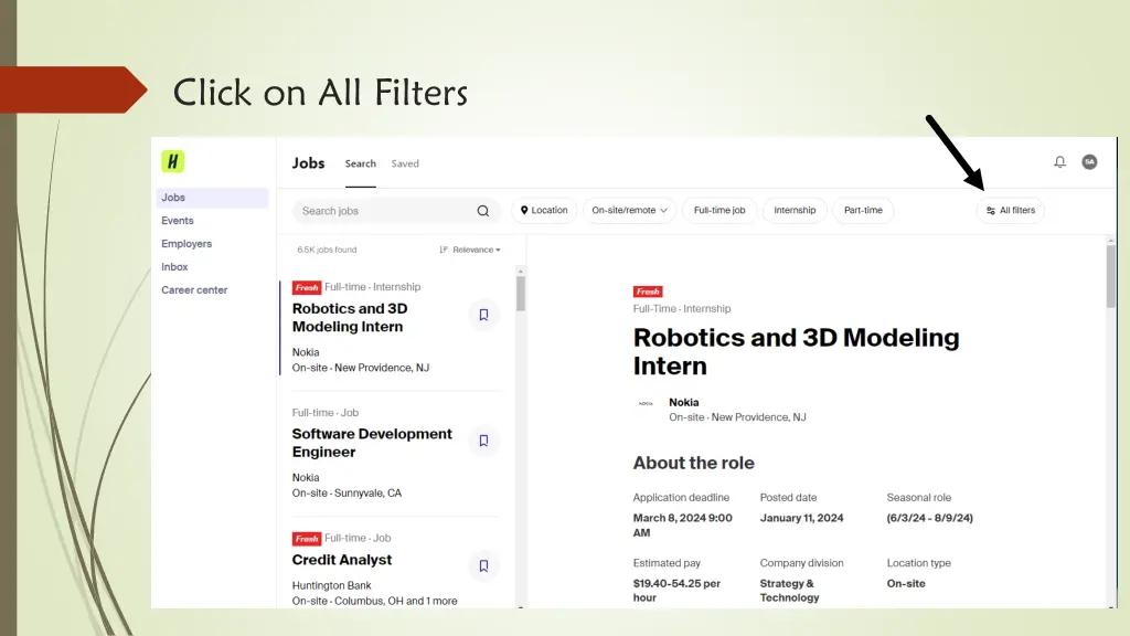 click on all filters