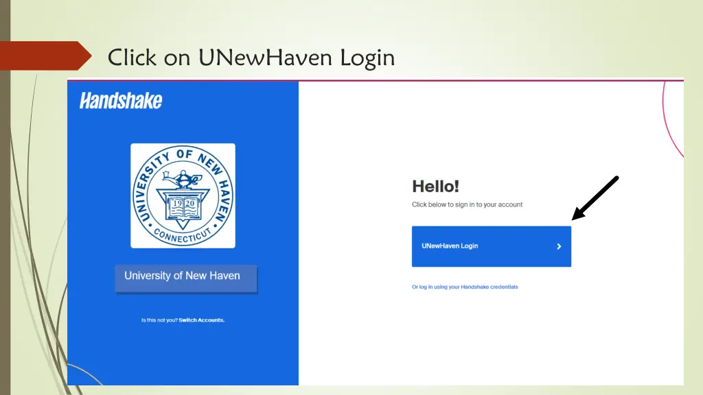 click on unewhaven login