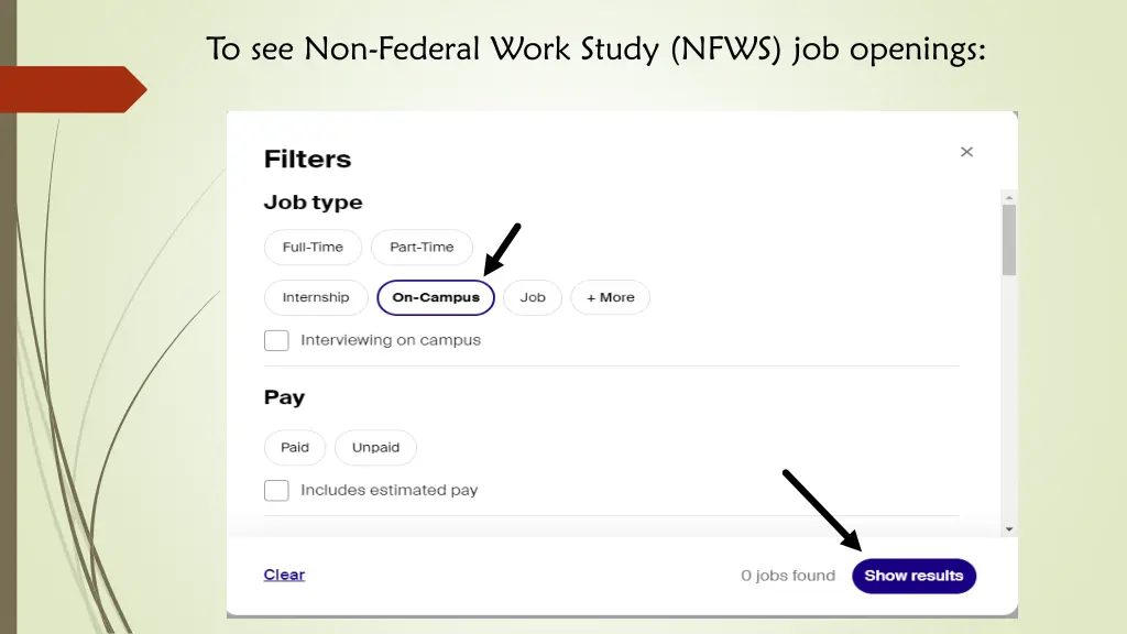to see non federal work study nfws job openings