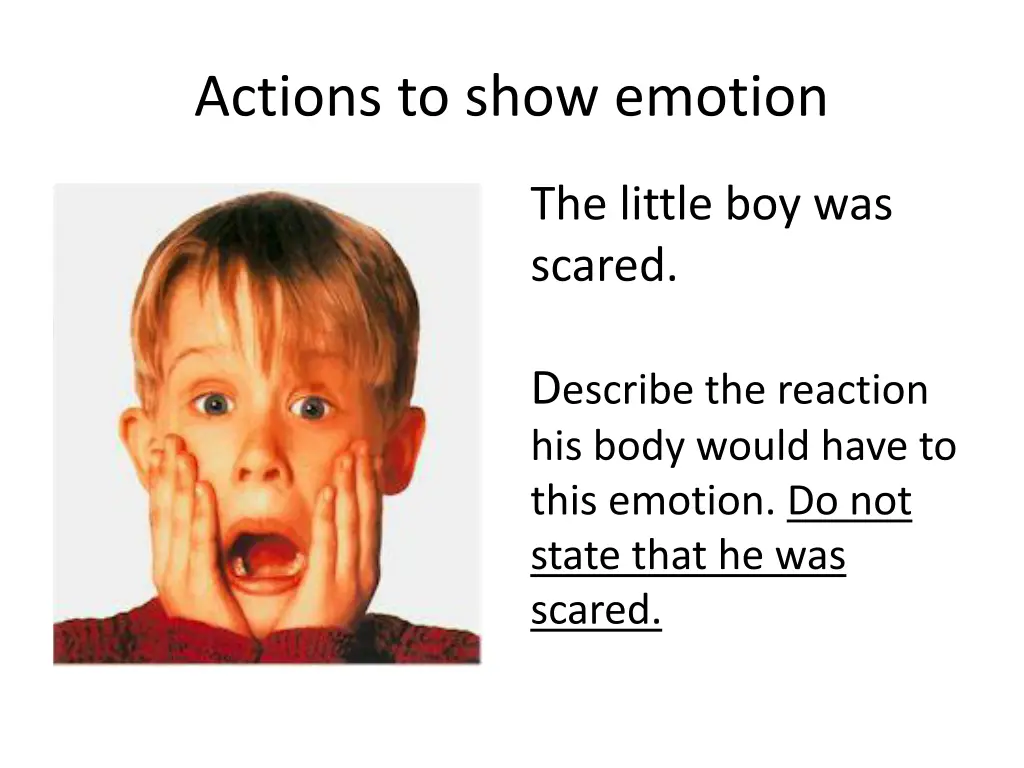 actions to show emotion 1