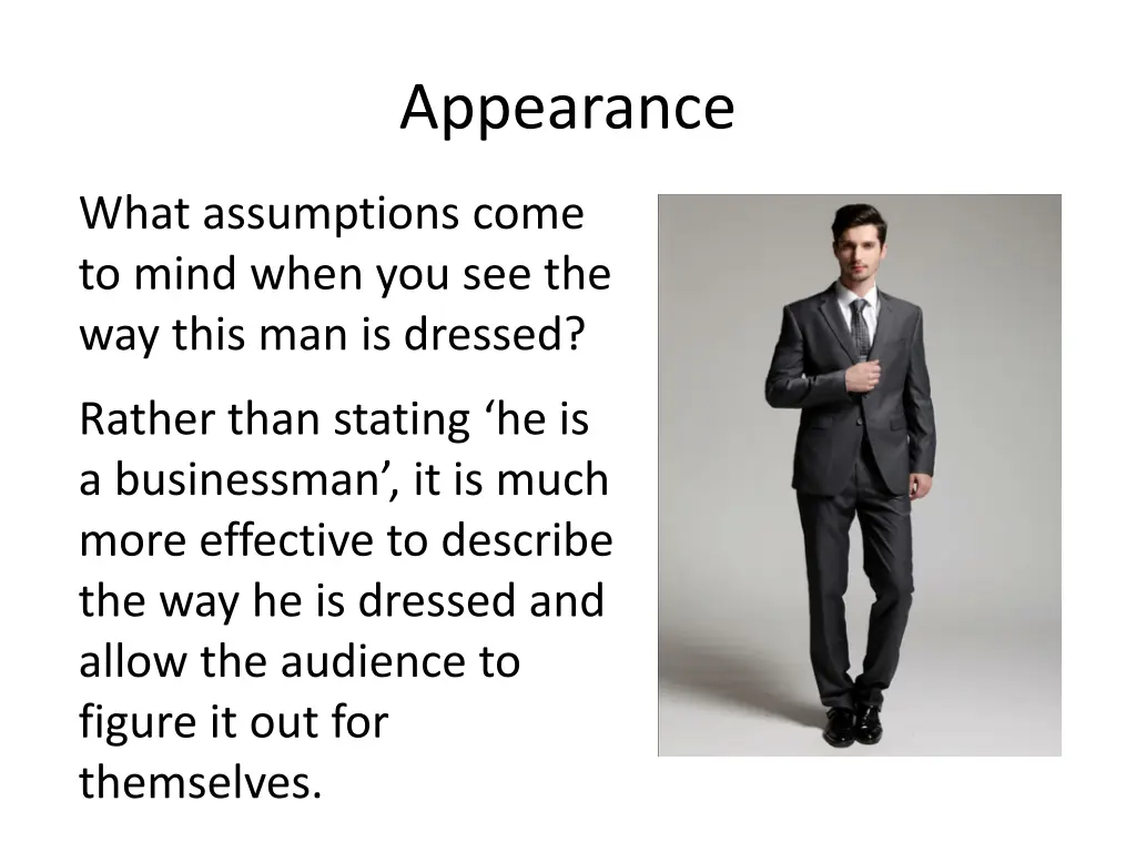 appearance
