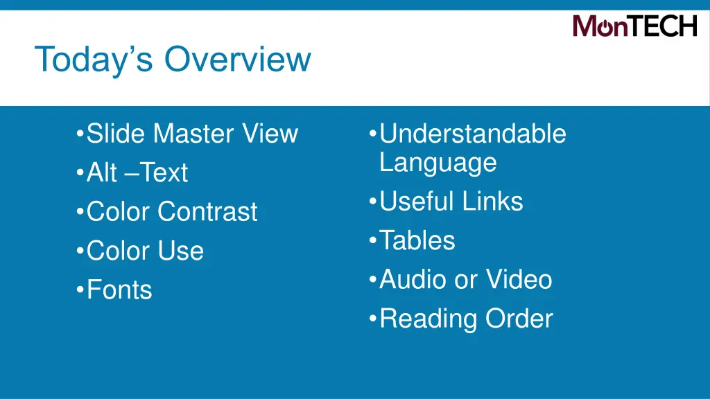 today s overview