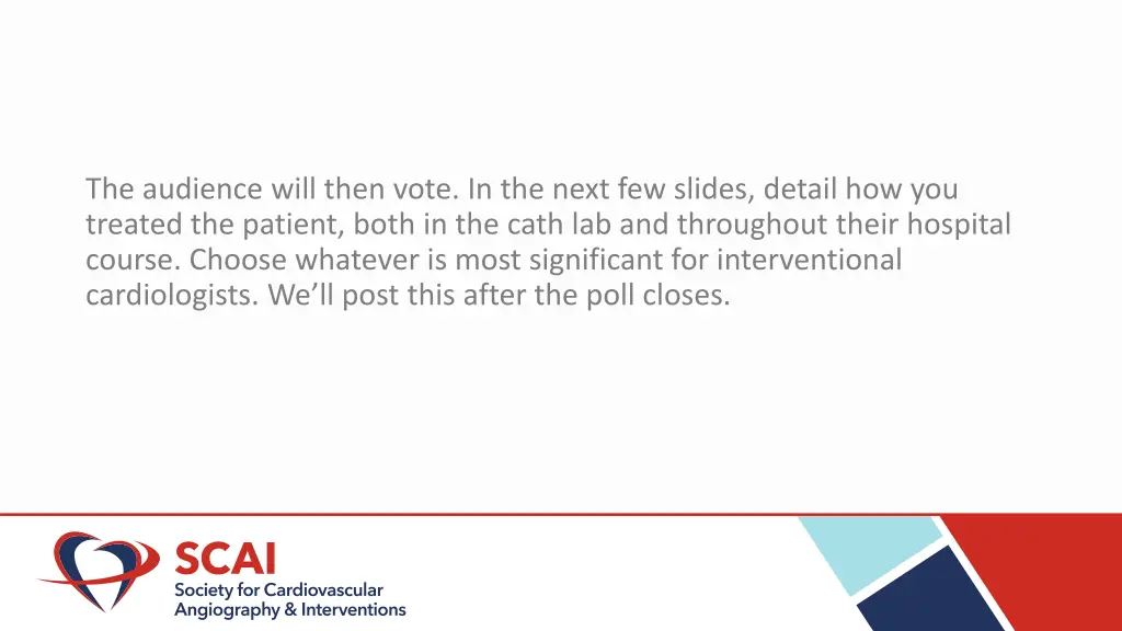 the audience will then vote in the next