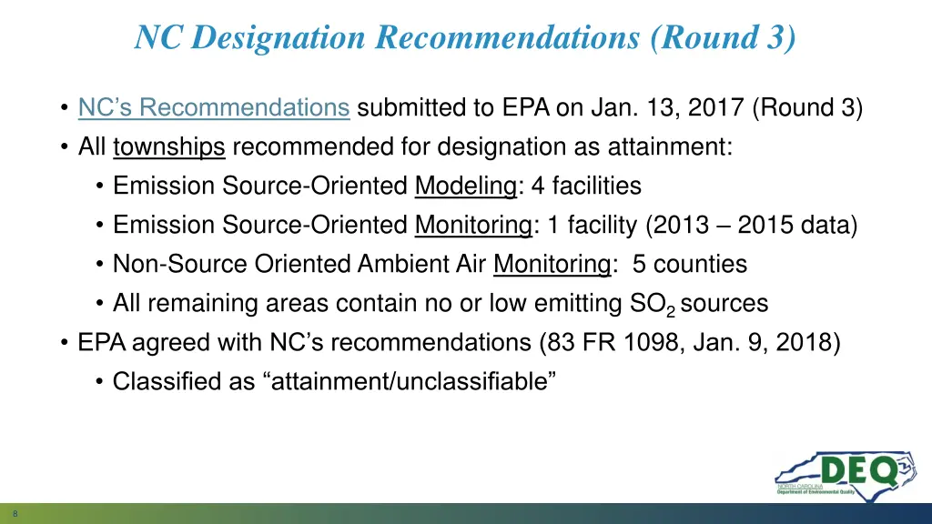 nc designation recommendations round 3