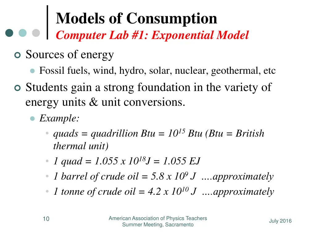 models of consumption computer lab 1 exponential