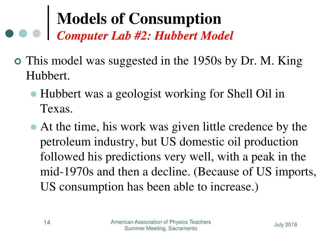 models of consumption computer lab 2 hubbert model 1