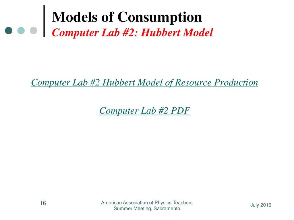 models of consumption computer lab 2 hubbert model 3