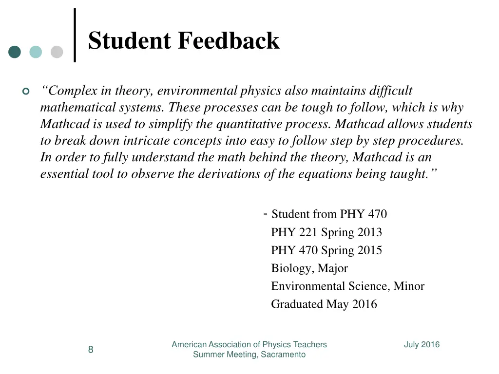 student feedback