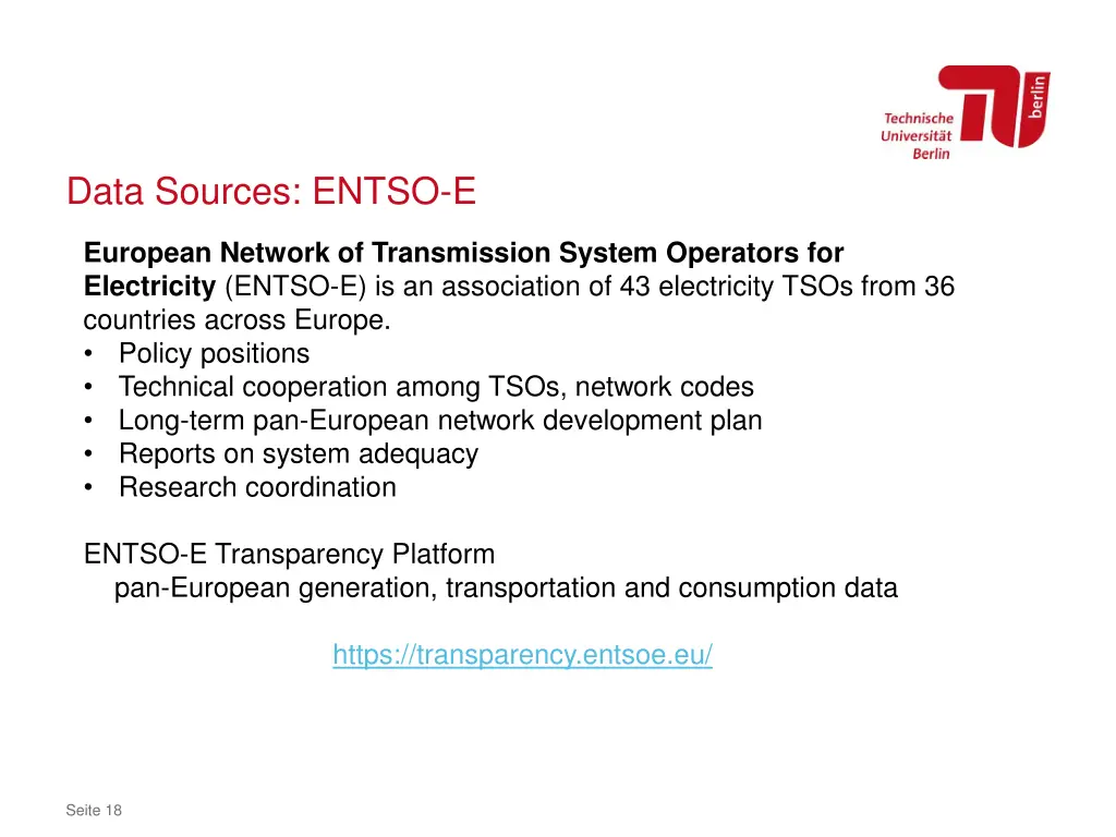 data sources entso e