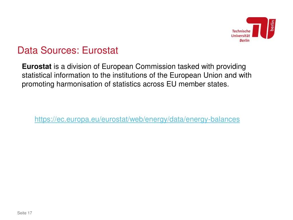 data sources eurostat