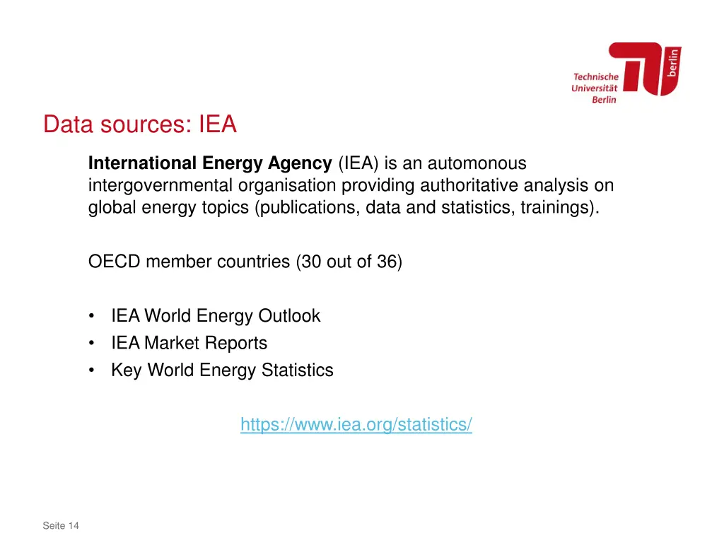 data sources iea