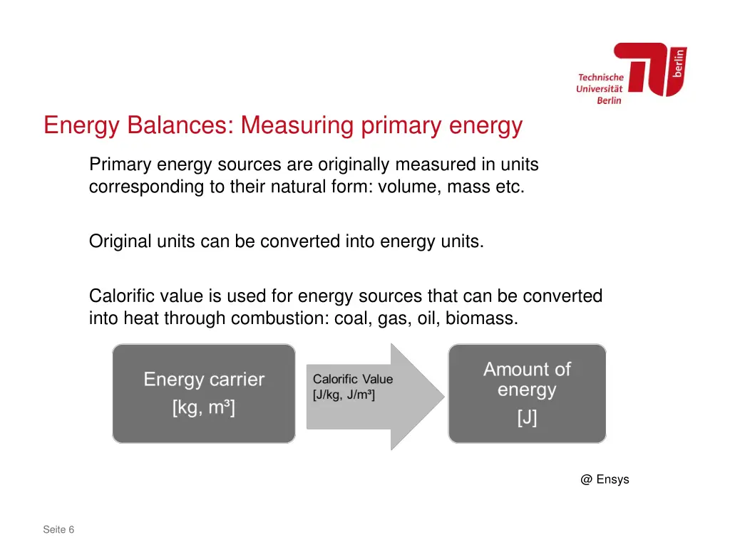 energy balances measuring primary energy