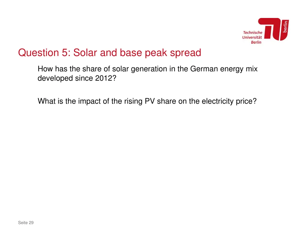 question 5 solar and base peak spread