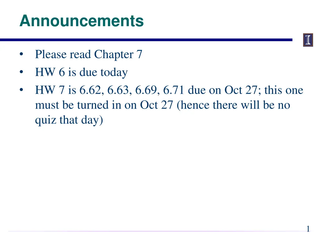 announcements