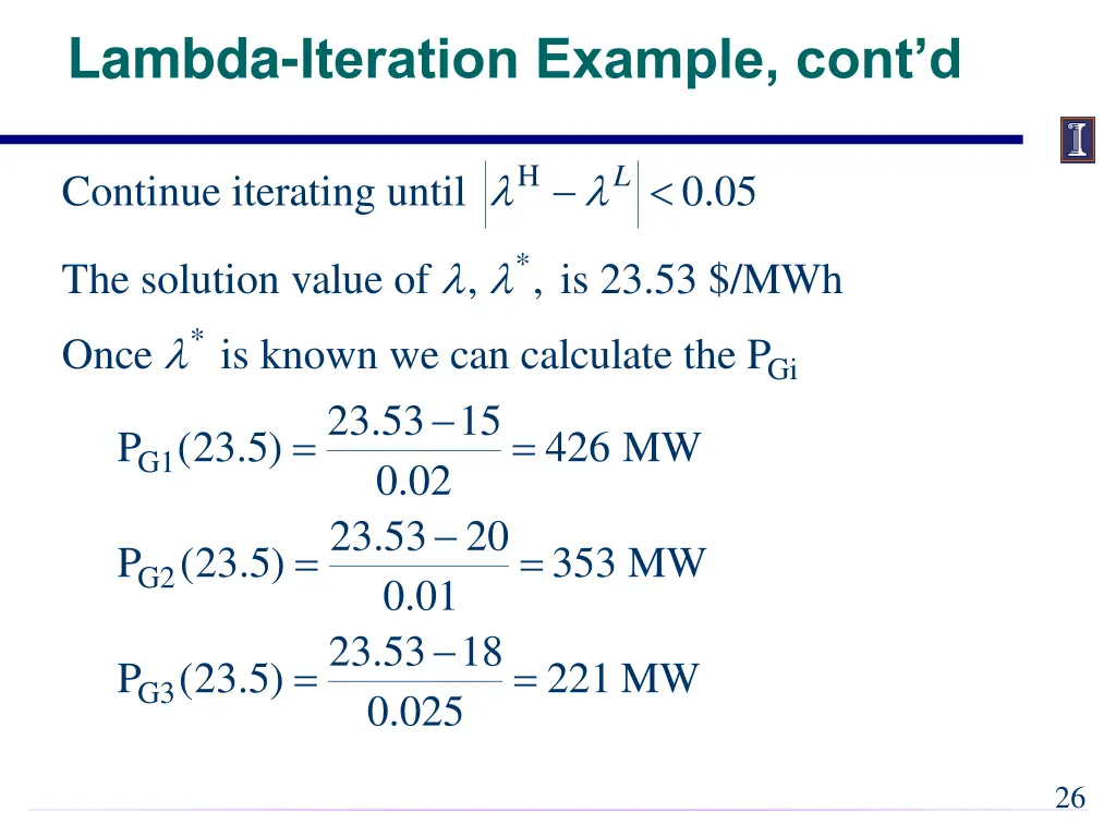lambda iteration example cont d 2