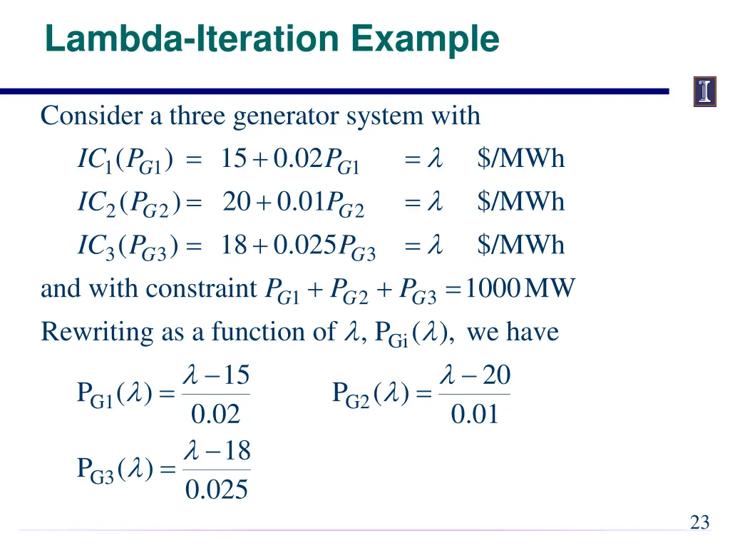 lambda iteration example