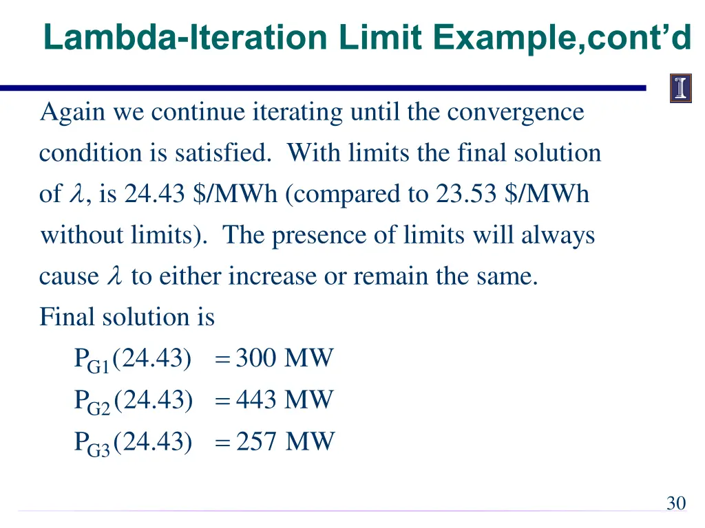 lambda iteration limit example cont d