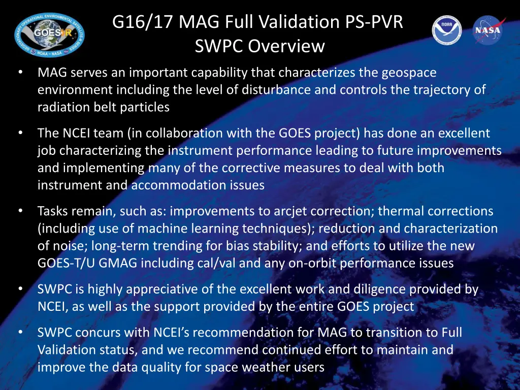 g16 17 mag full validation ps pvr swpc overview