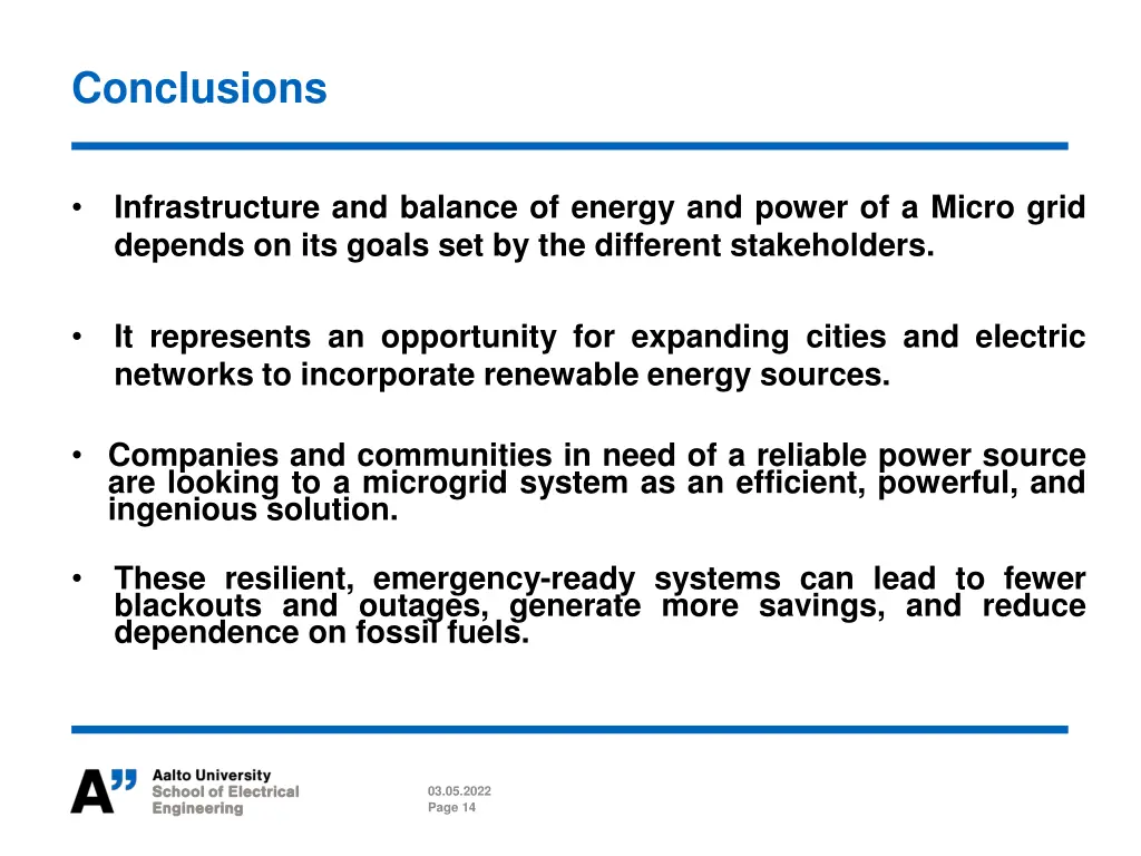 conclusions