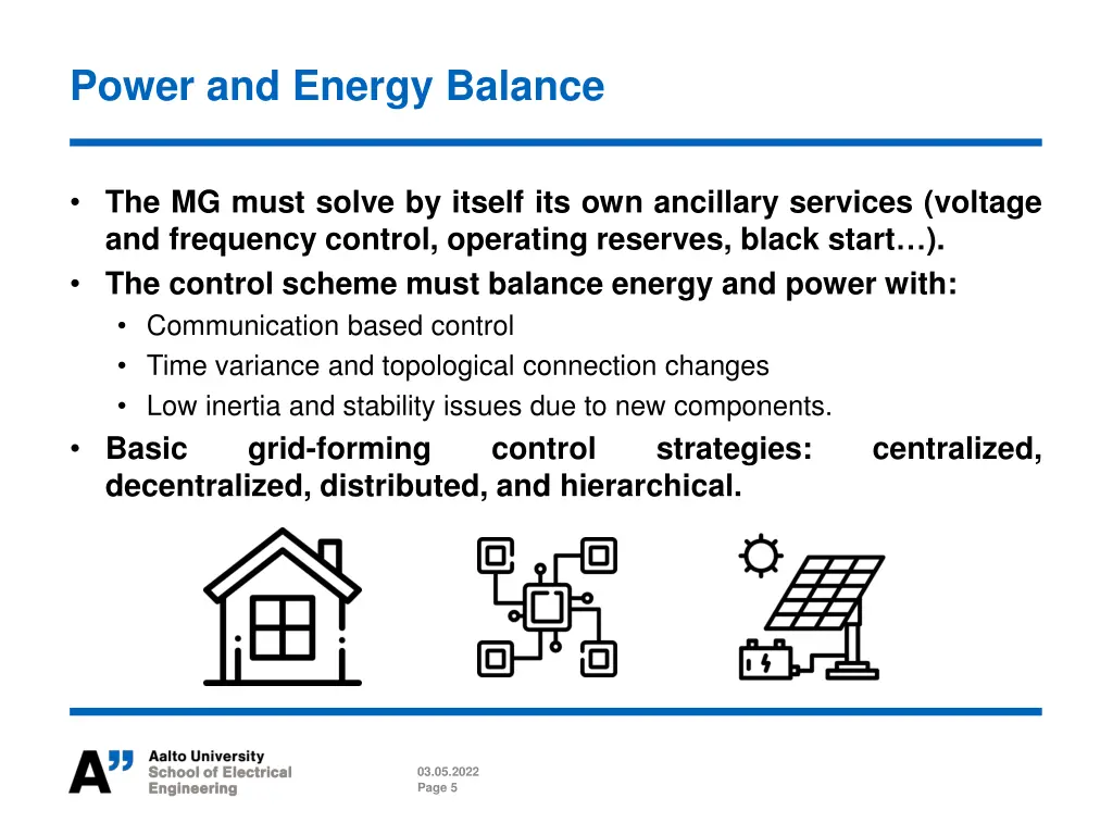 power and energy balance