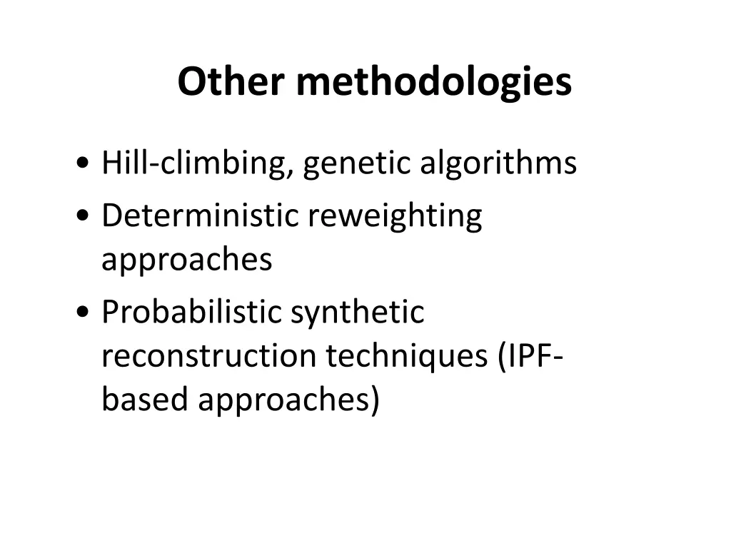 other methodologies