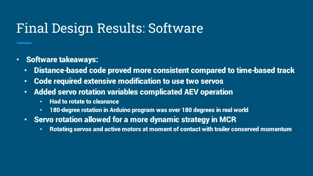 final design results software