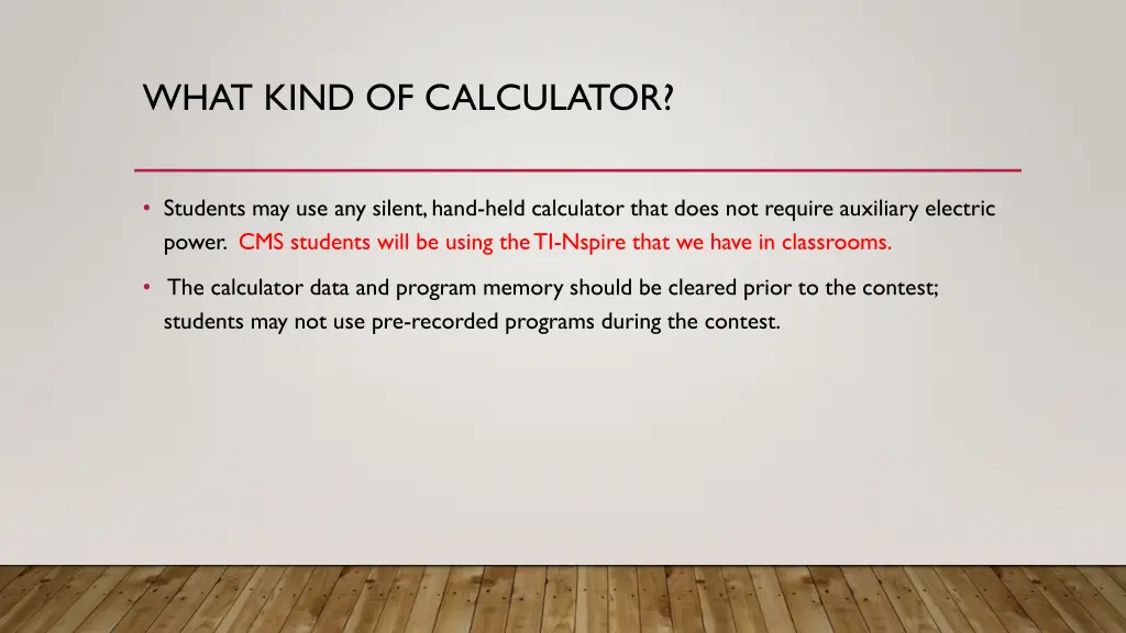 what kind of calculator