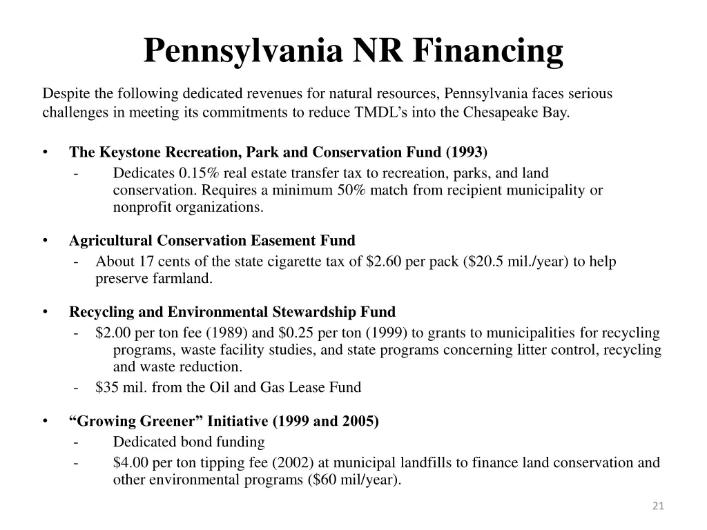 pennsylvania nr financing