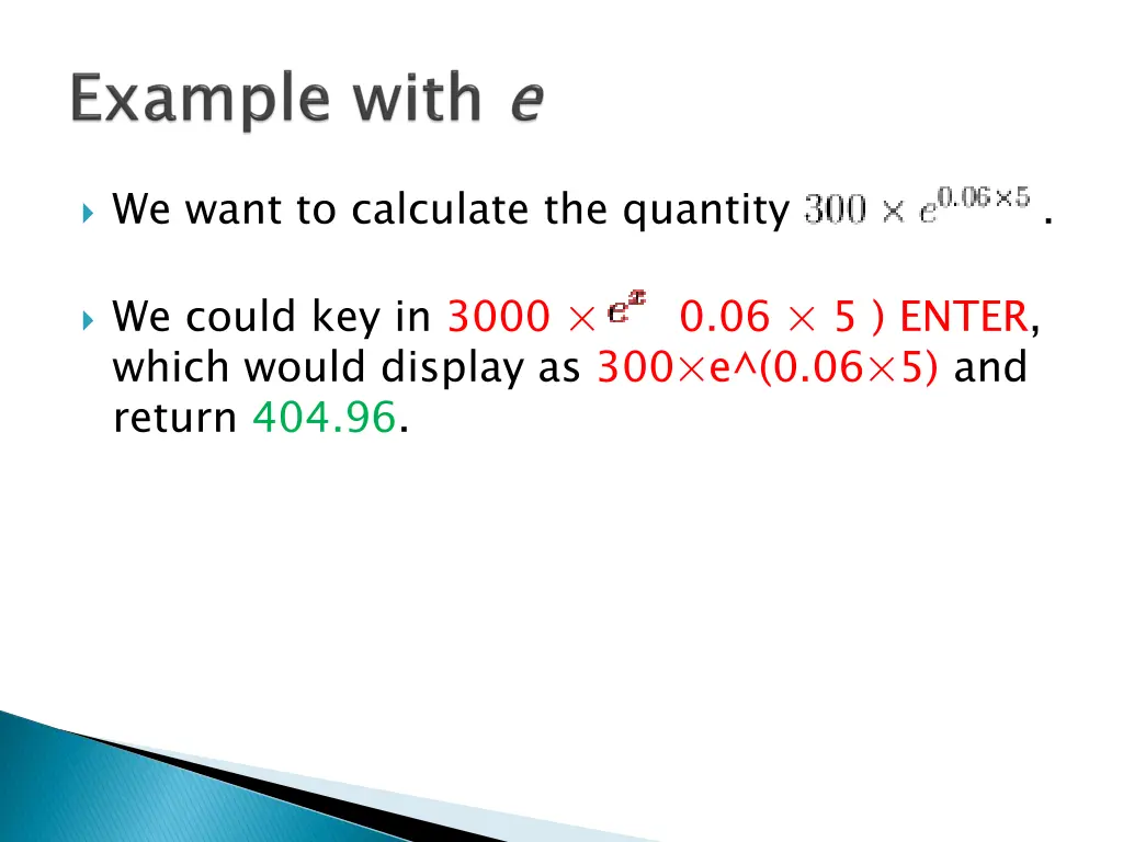 we want to calculate the quantity