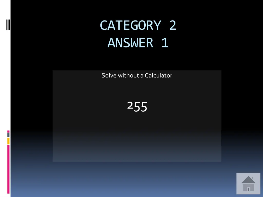 category 2 answer 1