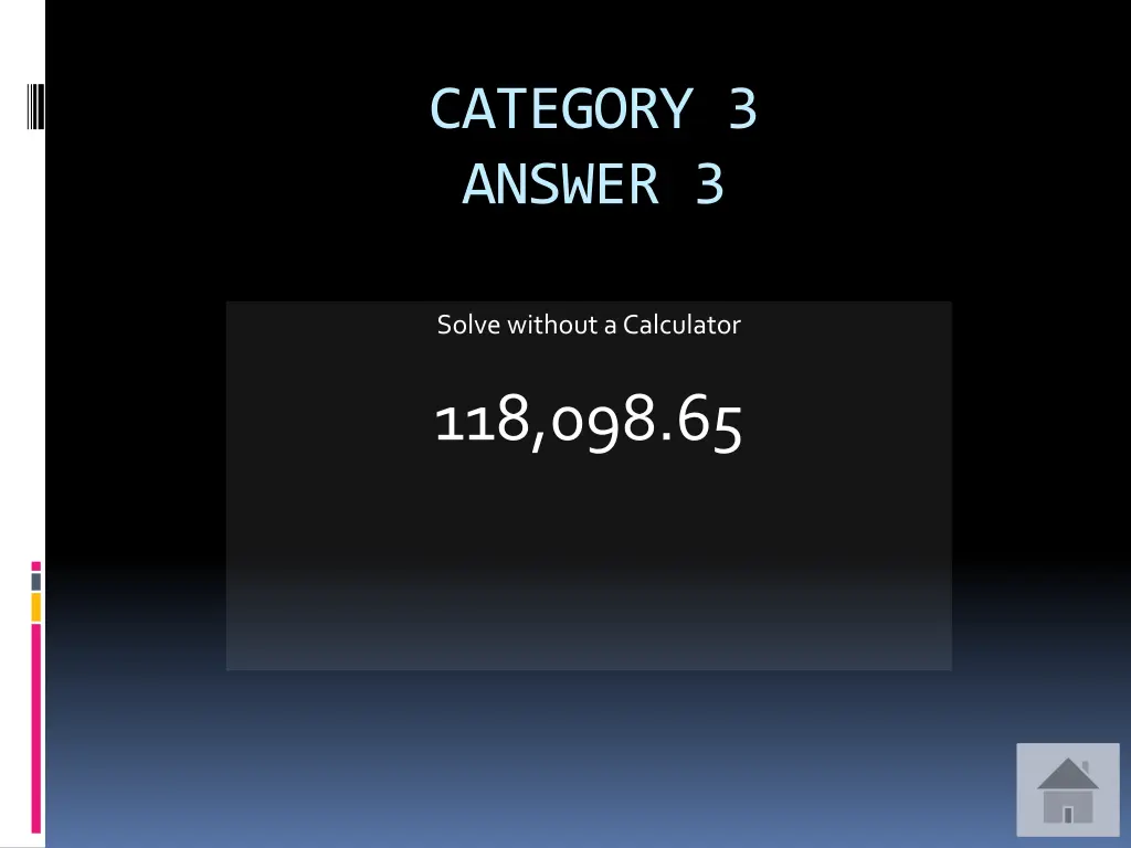 category 3 answer 3