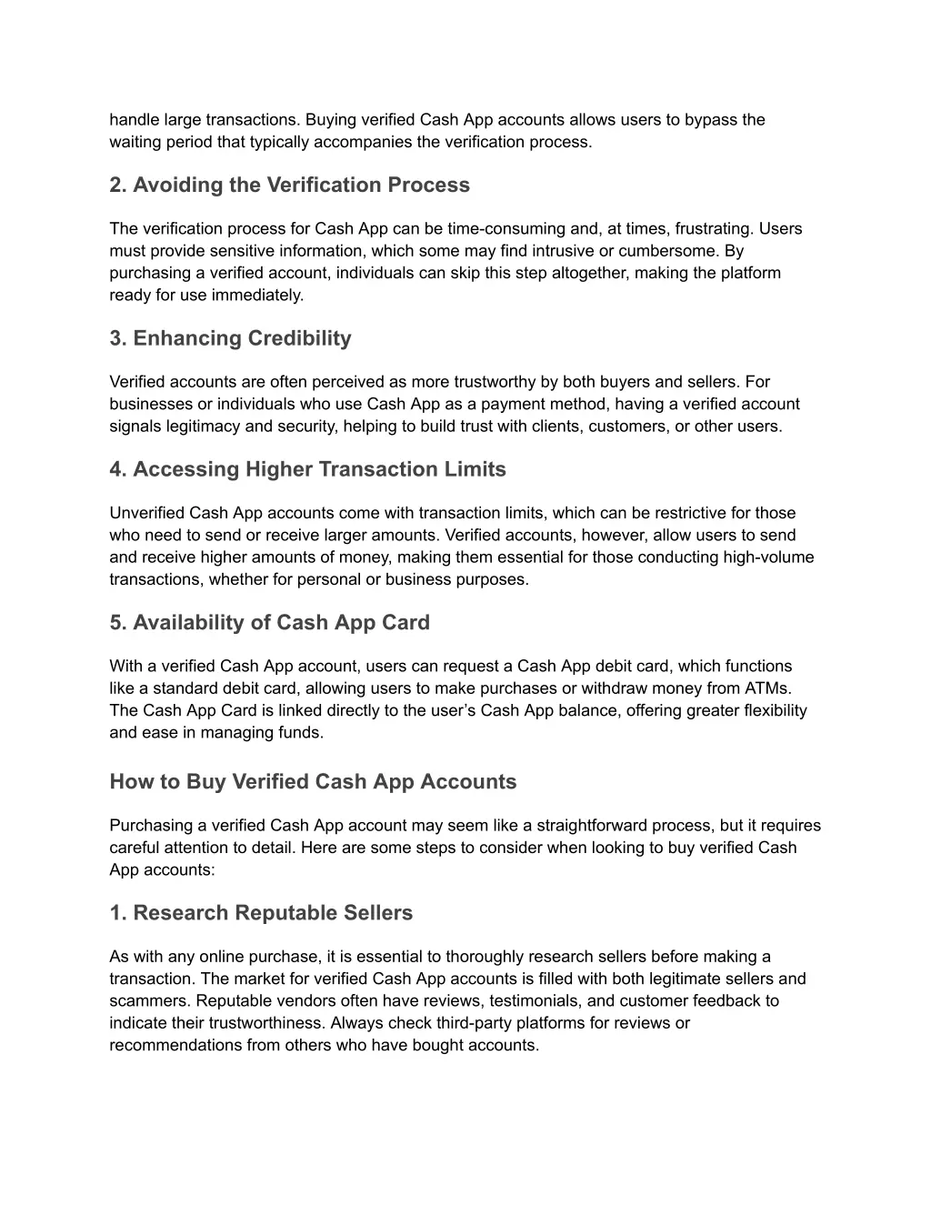 handle large transactions buying verified cash