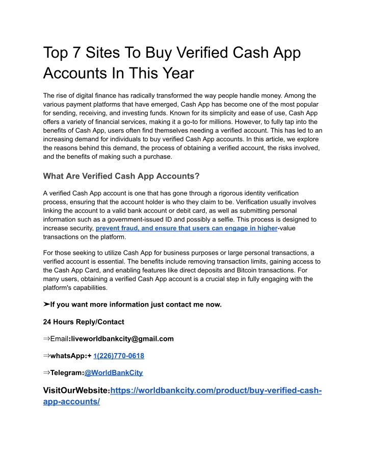 top 7 sites to buy verified cash app accounts