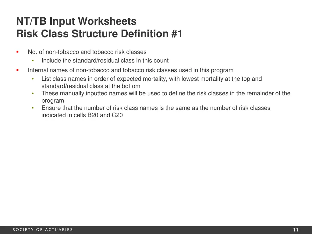 nt tb input worksheets risk class structure 1
