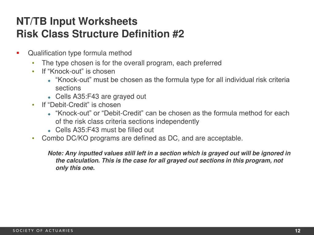 nt tb input worksheets risk class structure 2