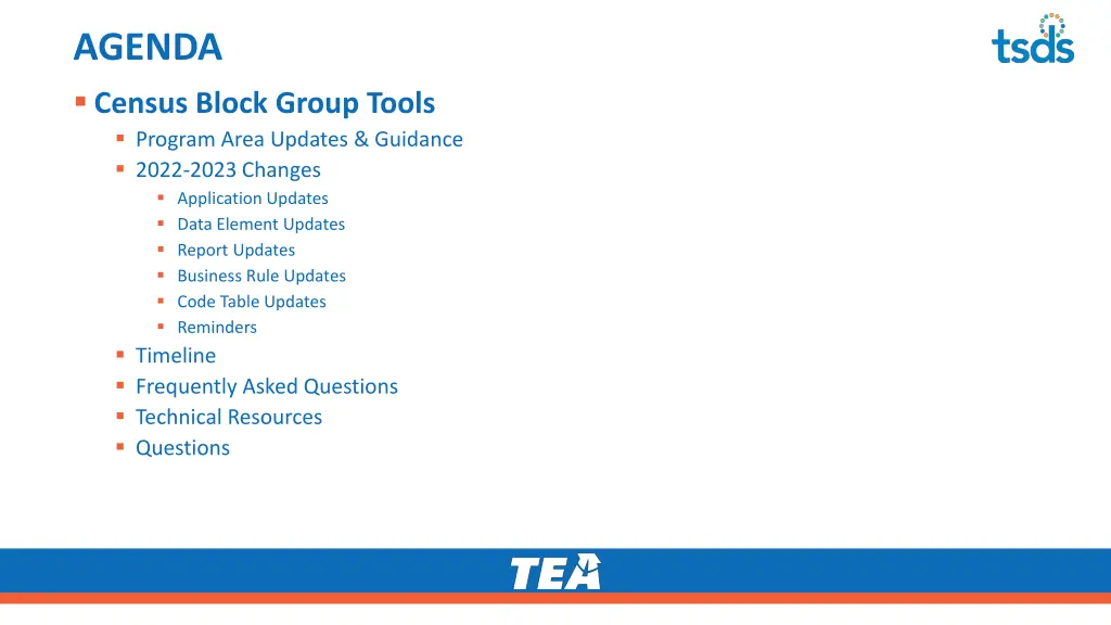 agenda census block group tools program area