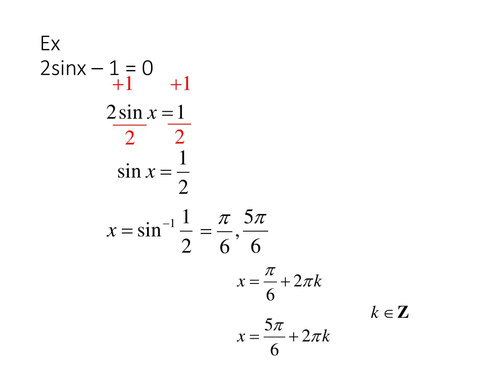 ex 2sinx 1 0