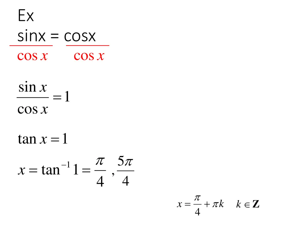 ex sinx cosx cos x
