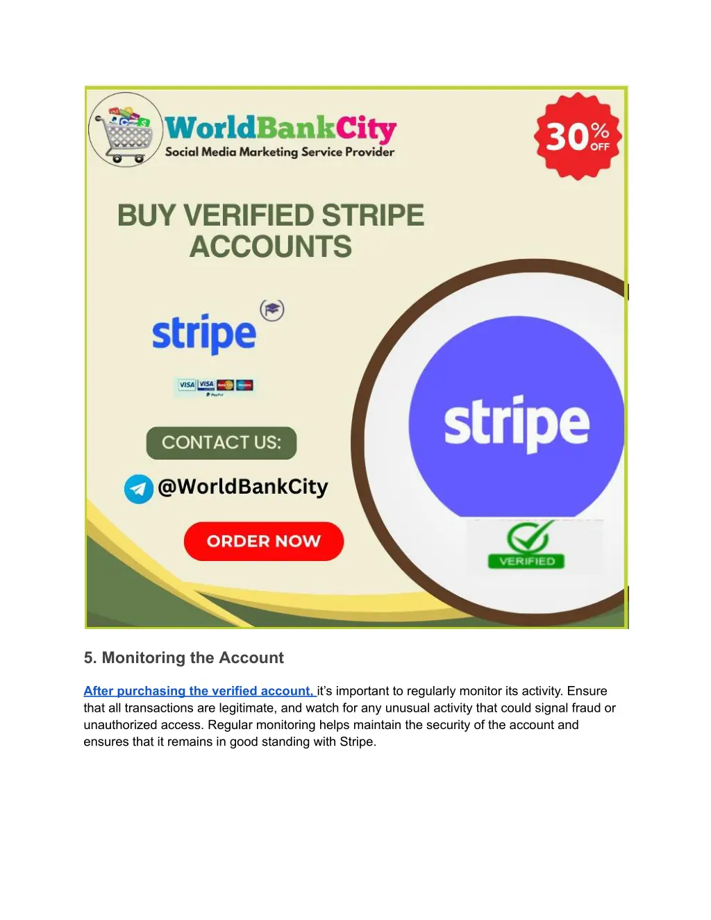 5 monitoring the account