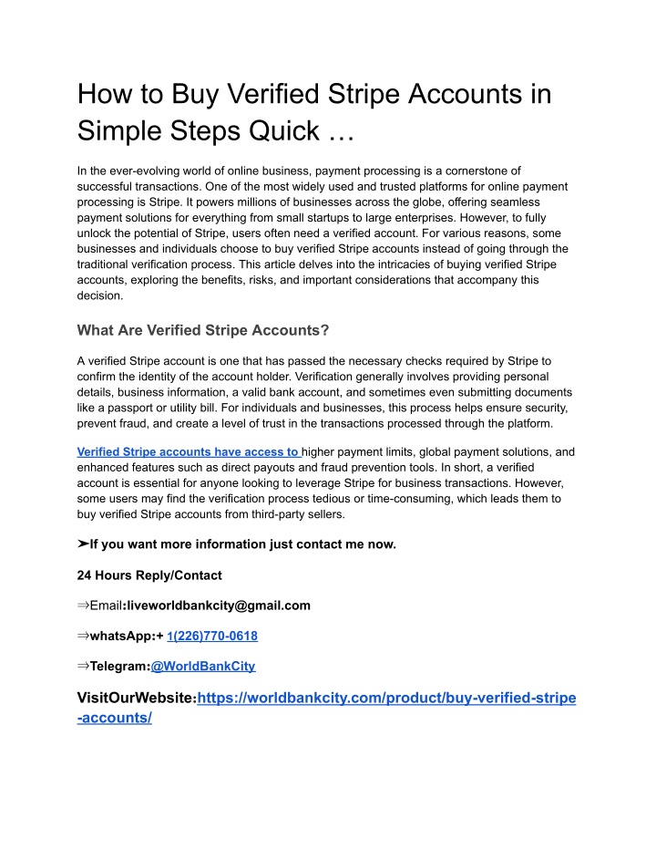 how to buy verified stripe accounts in simple